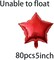 5 Inch Star Shape Foil Balloons, 80pcs Mini Mylar Balloons for Birthday Baby Shower Wedding Party Decoration. (Can't float)